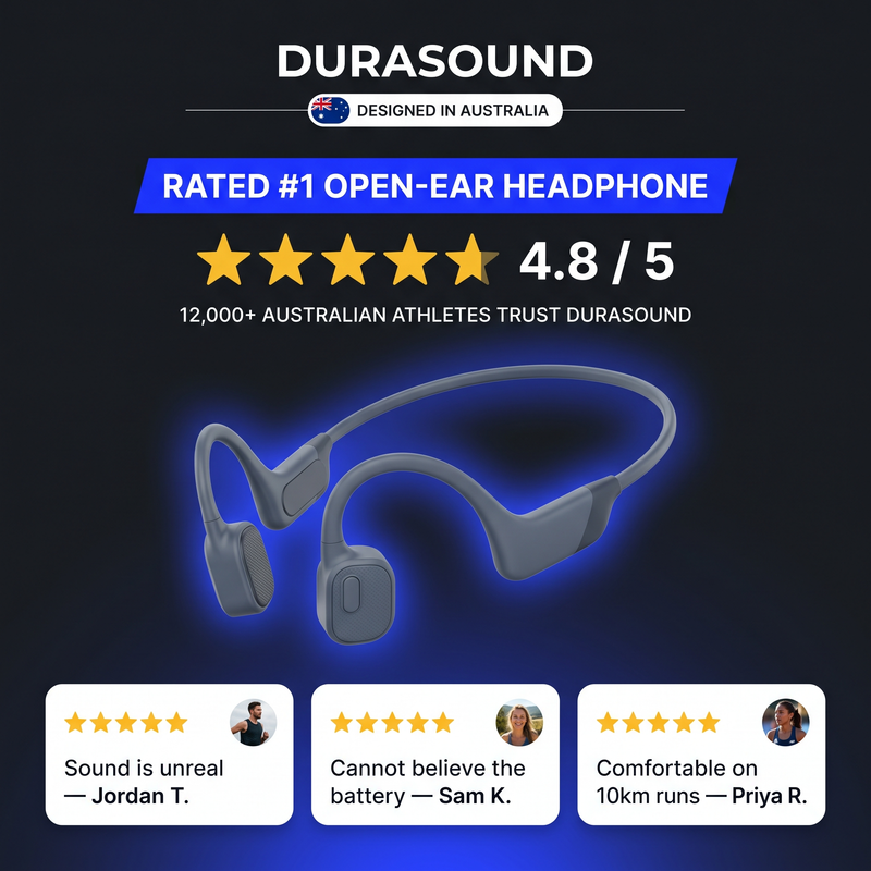 Durasound Open Run — Rated #1 open-ear headphone, 4.8/5 from 12,000+ athletes